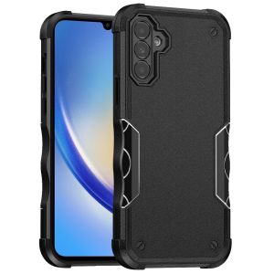 For Samsung A34 5G Exquisite Tough Shockproof Hybrid Case Cover - Black