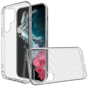 For Samsung S23 Ultra Simple Basic Minimalistic Transparent Clear Thick TPU Case Cover - Clear