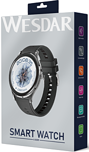 WESDAR Luxury Women's Smartwatch Sports Health Monitor Heart Rate,1.46" IPS Wireless Charging - Black