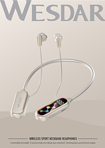 Wesdar Neckband Earphone - Beige