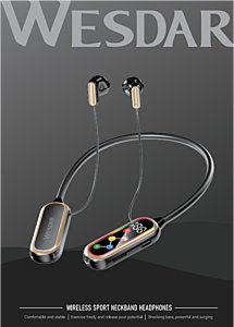 Wesdar Neckband Earphone - Black