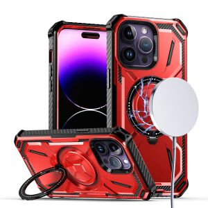 For iPhone 11 (XI6.1) Premium Circle [Magnetic Circle] KickKickstand - Red
