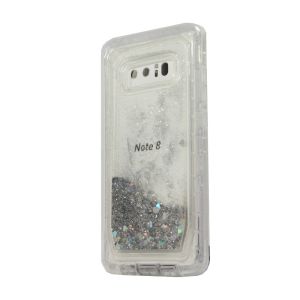 Defender Liquid Glitter Case For Galaxy  Note 8 Silver