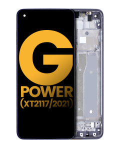 LCD Assembly With Frame Compatible For Motorola Moto G Power (Xt2117 / 2021) (Refurbished) (Flash Gray)