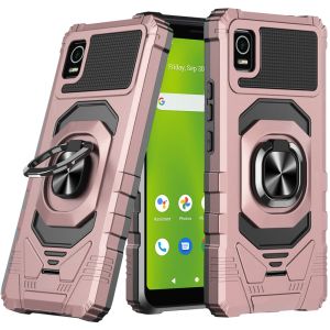 For Cricket Debut Smart Robotic Hybrid with Magnetic Ring Stand Case Cover - Rose Gold