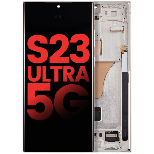 Aftermarket Pro OLED Assembly with Frame for Samsung S23 Ultra (With Finger Print Sensor) - Cream
