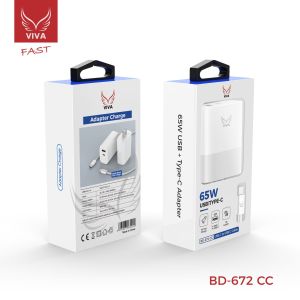 USB-C+USB-A 65W HOUSE ADAPTER + TYPE-C CABLE