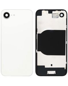 Back Glass with Steel Plate and Wireless NFC Charging MagSafe Magnet for iPhone 16e - White