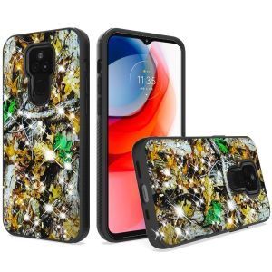 Motorola Moto G Play 2021 Glitter Printed Design Hybrid Cover Case - Hunter Forest