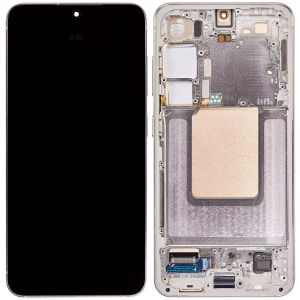 Refurbished OLED Assembly with Frame for Samsung S24 Plus - Amber Yellow