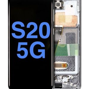 (AM Pro) OLED Assembly with Frame For Samsung S20 (Non-Verizon 5G UW Frame) - Cloud Pink
