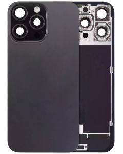 Back Glass With Steel Plate With MagSafe Magnet Pre-Installed Compatible For IPhone 16 Pro (Black Titanium)