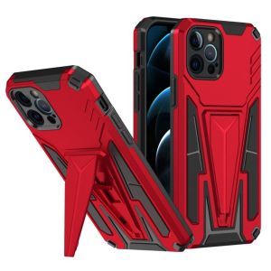 For Apple iPhone 14 PRO MAX 6.7" Alien Design Shockproof Kickstand Magnetic Hybrid Case Cover - Red