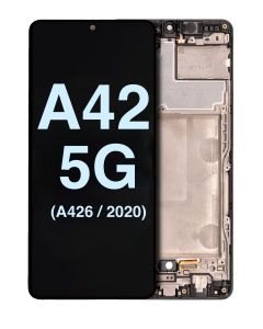 OLED ASSEMBLY WITH FRAME COMPATIBLE FOR SAMSUNG GALAXY A42 5G (A426 / 2020) (SERVICE PACK) PRISM DOT BLACK