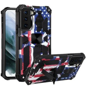 For Motorola Edge Plus 2023 Machine Design Magnetic Kickstand Case Cover - American Flag