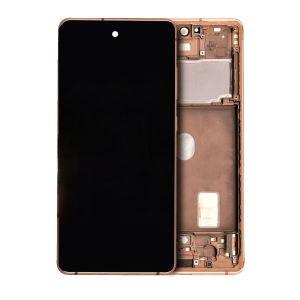 OLED Assembly With Frame For Samsung Galaxy S20 FE 4G / 5G (Refurbished) (Cloud Orange)