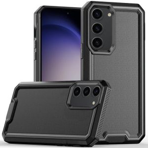 For Samsung s23 FE 5G Rank Tough Strong Modern Fused Hybrid Case Cover - Black