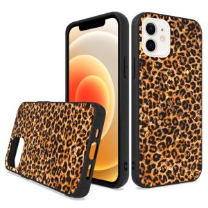 iPhone 13 Pro Glitter Printed Design Hybrid Cover Case - Cheetah
