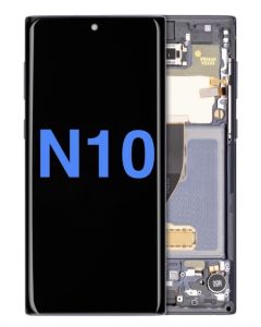 Aftermarket Pro OLED Assembly with Frame for Samsung Note 10 - Aura White