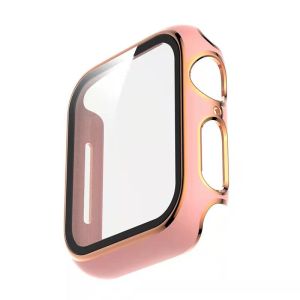 DOUBLE COLORS PC CASE+TEMPERED GLASS 41MM PINK+ROSE GOLD