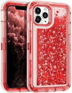 Defender Liquid Glitter Case For Galaxy S20 Red