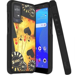 For TCL ION X Tough Strong Hybrid (Magnet Mount Friendly) Case Cover - Poker