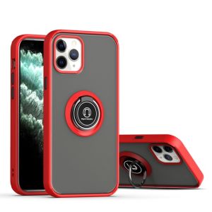 Ring Stand Bumper Case For iPhone 13 Pro Max Red