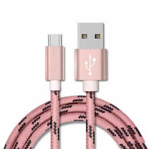 Type-C Braided 10Ft Charger Cable Pink