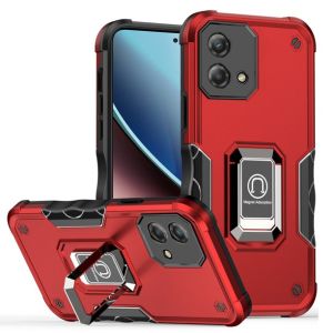 For Motorola G Stylus 5G (MultiCarrier 6.6" 16MP Camera) 2023 OPTIMUM Magnetic Ring Stand Hybrid Case Cover - Red