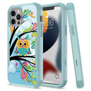 For Apple iPhone 14 PRO MAX 6.7" Tough Anti-Slip Hybrid Case Cover - Owl