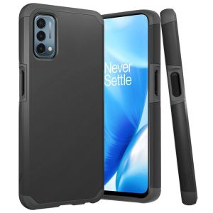For OnePlus Nord N100 Premium Minimalistic Slim Tough ShockProof Hybrid Case Cover - Black
