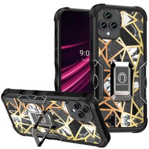 For Celero 5G 2023 6.5" Compatible, Revvl 6 5G Stellar Hybrid IMD Design Ring Stand Cover Case - A
