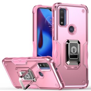 For Iphone 14 Pro Optimum Magnetic Ring Stand Hybrid Case Cover - Pink