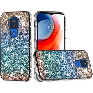 Motorola Moto G Play 2021 Decorative Glitter with Diamond All Around Hybrid - A Style