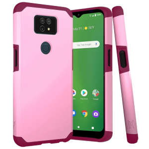 For Cricket Ovation 2 Premium Minimalistic Slim Tough ShockProof Hybrid Case Cover - Fruity Wine