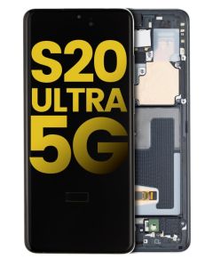 Refurbished OLED Assembly with Frame for Samsung S20 Ultra - Cosmic Gray