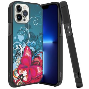 iPhone 13 Pro Max Premium Minimalistic Slim Tough ShockProof Hybrid Case Cover - Butterfly Bliss