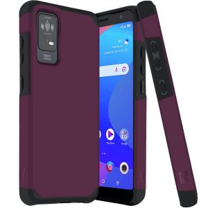 For TCL ION X Tough Strong Hybrid (Magnet Mount Friendly) Case Cover - Dark Purple