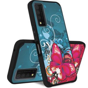 For TCL Stylus 5G MetKase Original ShockProof Case Cover - Butterfly Bliss