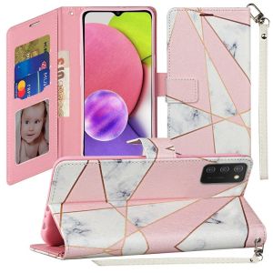 For Nokia C200 Vegan Design Wallet ID Card Case Cover - Marble