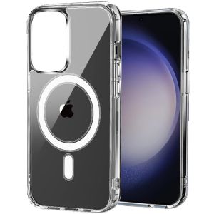For Samsung Galaxy s24 Plus Thick Transparent [Magnetic Circle] Shockproof Hybrid - Clear