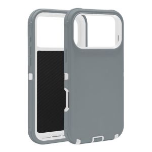 Defender Case For iPhone 17-Grey_WITH CLIP_