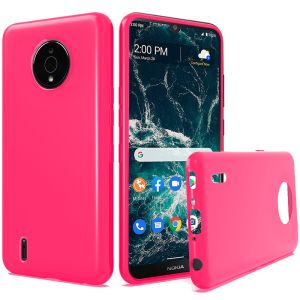 For Nokia C200 TPU Gel Skin Flexible Skinny Case Cover - Hot Pink