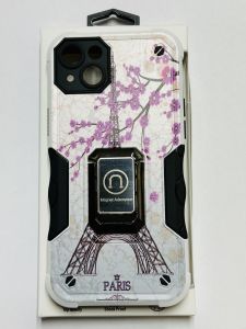 For Iphone 14 Pro Stellar Hybrid Imd Design Ring Stand Cover Case - V1
