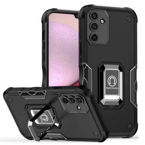 For Samsung A14 5G OPTIMUM Magnetic Ring Stand Hybrid Case Cover - Black