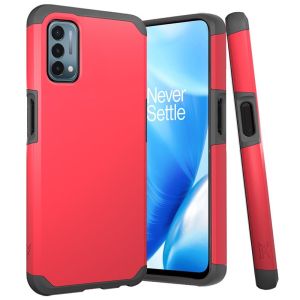 OnePlus Nord N100 Premium Minimalistic Slim Tough ShockProof Hybrid Case Cover - Flame Scarlet