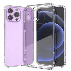 For iPhone 15 Pro Simple Basic Minimalistic Transparent Clear Thick TPU Case Cover - Clear