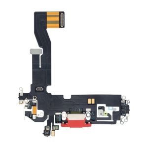 Premium Charging Port Flex Cable with Board for iPhone 12 / 12 Pro - Red
