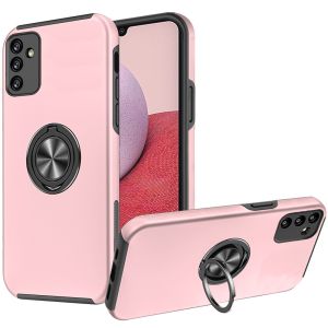 For Samsung A14 5G CHIEF Oil Painted Magnetic Ring Stand Hybrid Case Cover - Pink