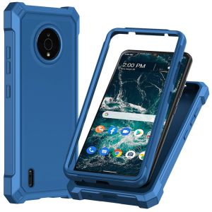 For Nokia C200 Shell Matte Finish Hybrid Case Cover - Dark Blue